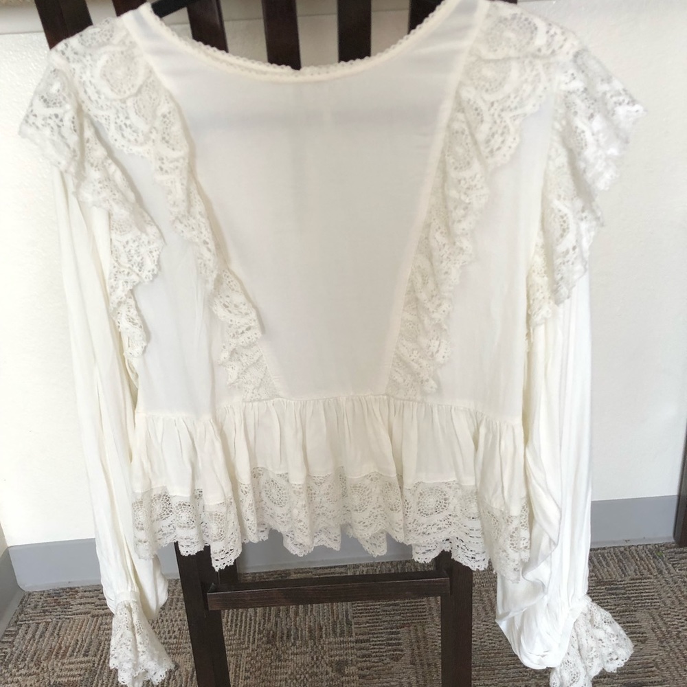 White Free People Blouse